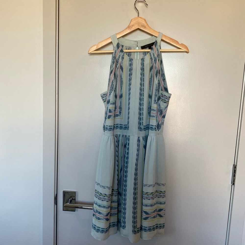 BCBG Blue Aztec Printed Dress